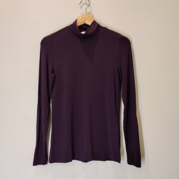 Aritzia Babaton Women's Violet Lightweight Slim Fit Long Sleeve Turtleneck | S - Picture 7 of 8